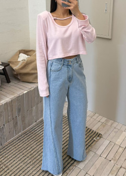 D56 短版長袖造型上衣