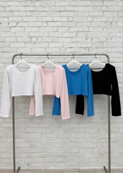 D56 短版長袖造型上衣